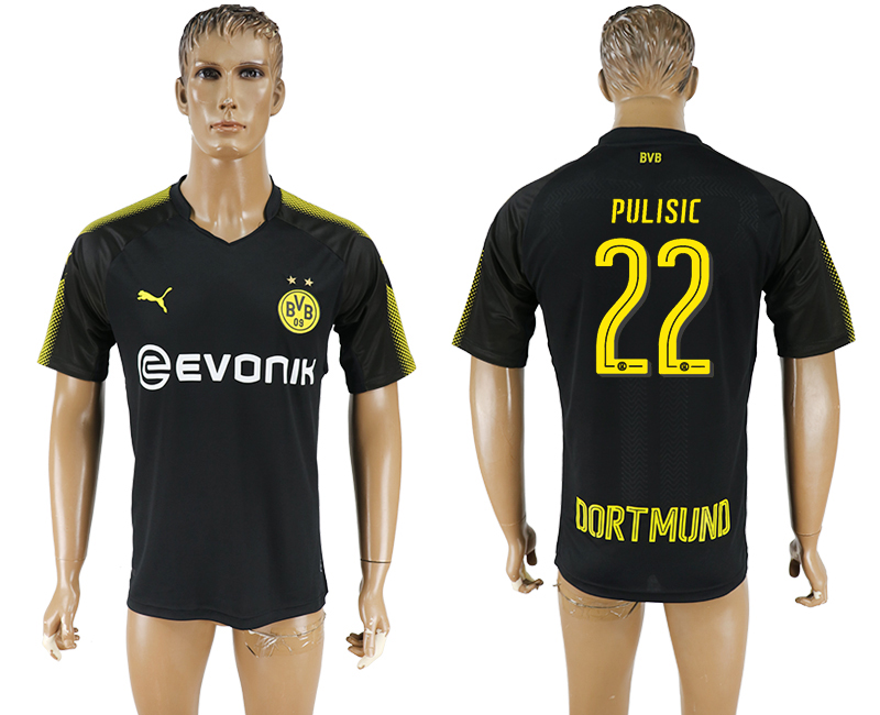 2018 Borussia Dortmund PULISIC #22 FOOTBALL JERSEY BLACK