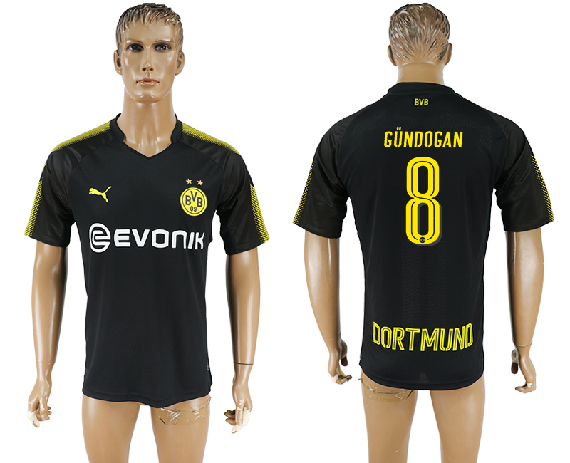 2018 Borussia Dortmund GUNDOGAN #8 FOOTBALL JERSEY BLACK