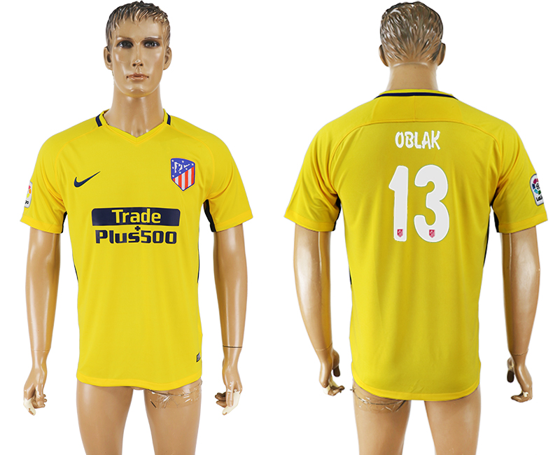 2018 Madrid S.A.D FOOTBALL JERSEY OBLAK #13 YELLOW