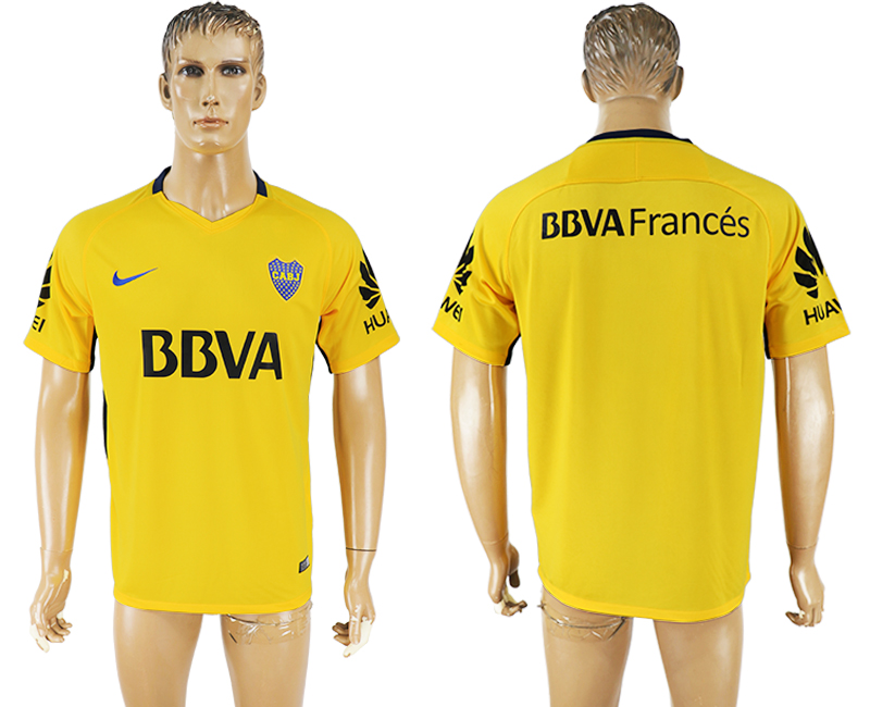 2017-2018 BBVA FRANCES football jersey CARLITOS YELLOW