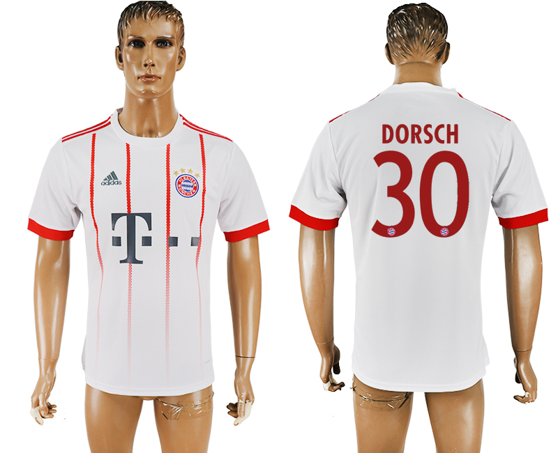 2018 BAYERN MUNCHEN DORSCH #30  FOOTBALL JERSEY WHITE