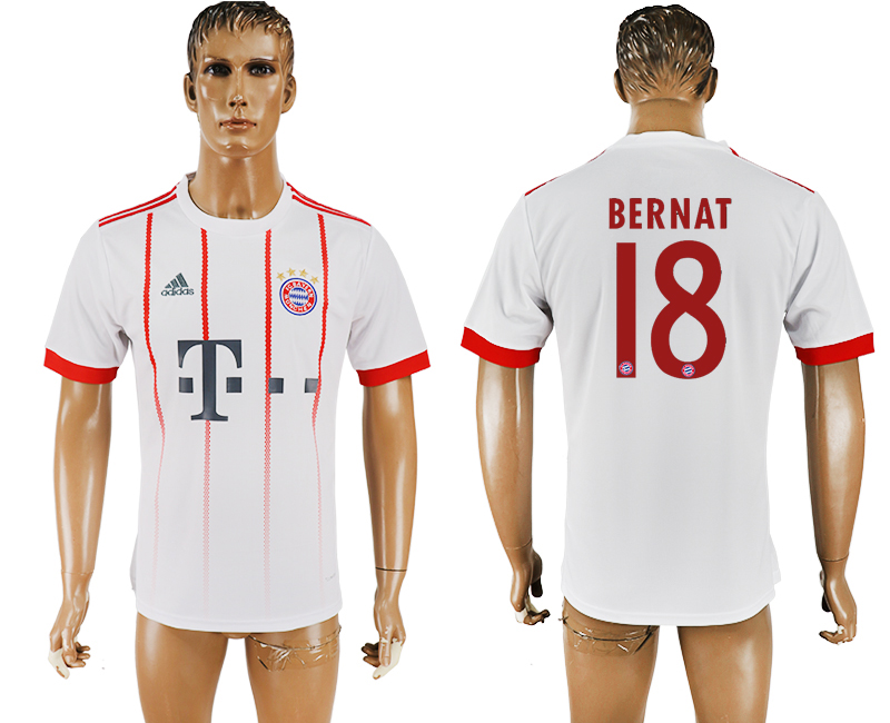 2018 BAYERN MUNCHEN BERNAT #18 FOOTBALL JERSEY WHITE