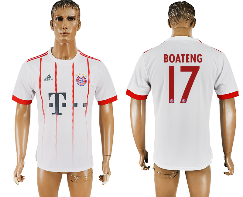 2018 BAYERN MUNCHEN BOATENG #17 FOOTBALL JERSEY WHITE