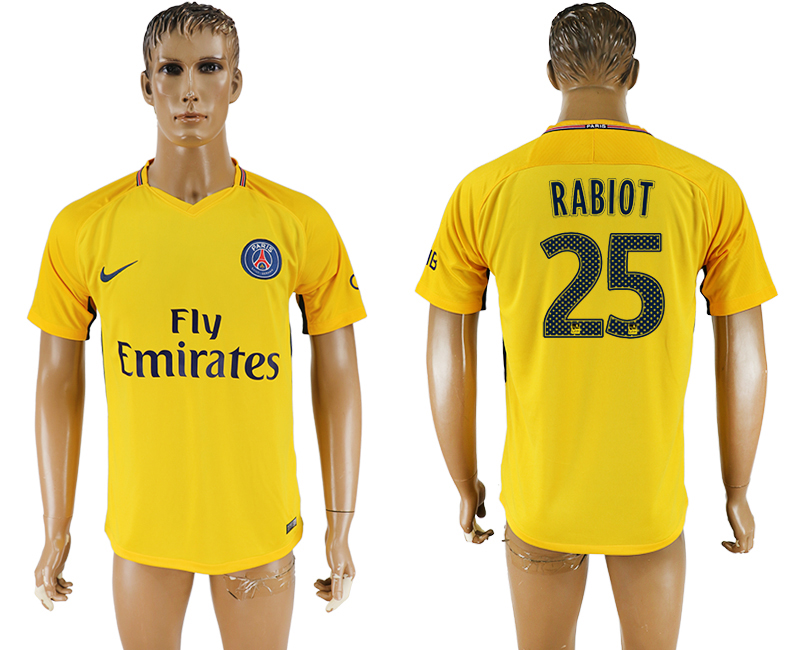 2018 PSG FOOTBALL JERSEYS RABIOT #25 YELLOW