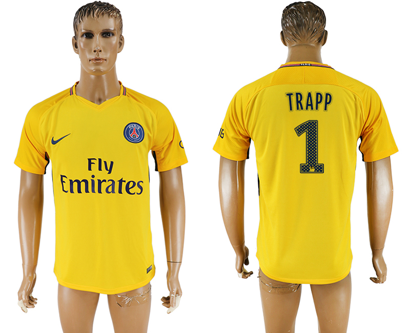 2018 PSG FOOTBALL JERSEYS TRAPP #1 YELLOW