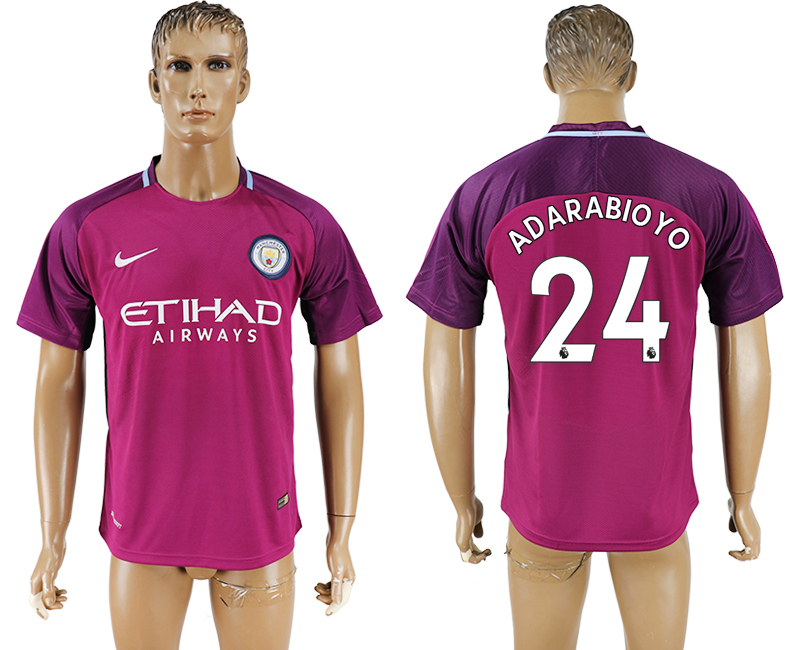 2017-2018 Manchester City F.C. ADARABIO YO #24 football jersey p