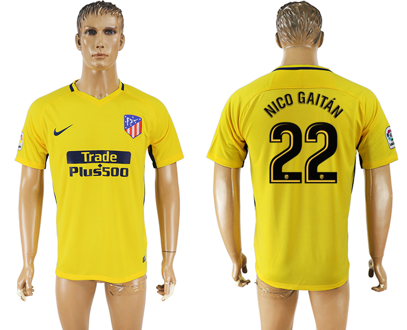 2018 Madrid S.A.D FOOTBALL JERSEY NICO GAITAN #22 YELLOW