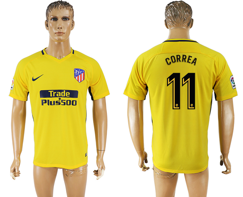 2018 Madrid S.A.D FOOTBALL JERSEY CORREA #11 YELLOW