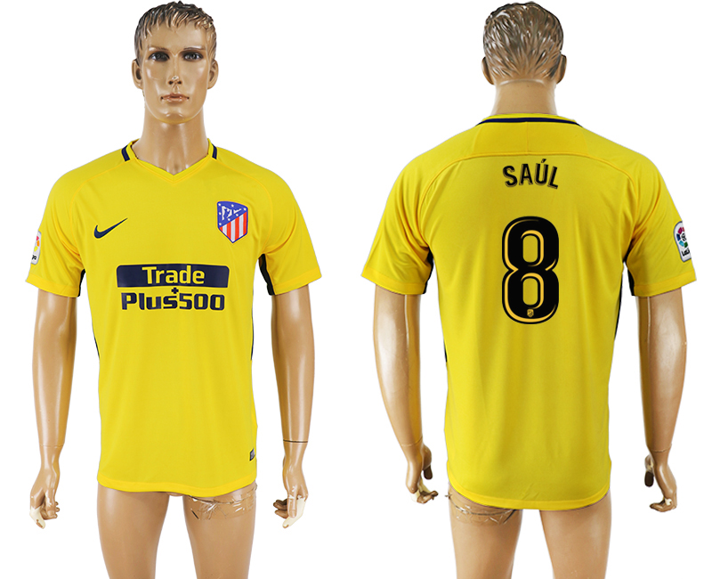 2018 Madrid S.A.D FOOTBALL JERSEY SAUL #8 YELLOW