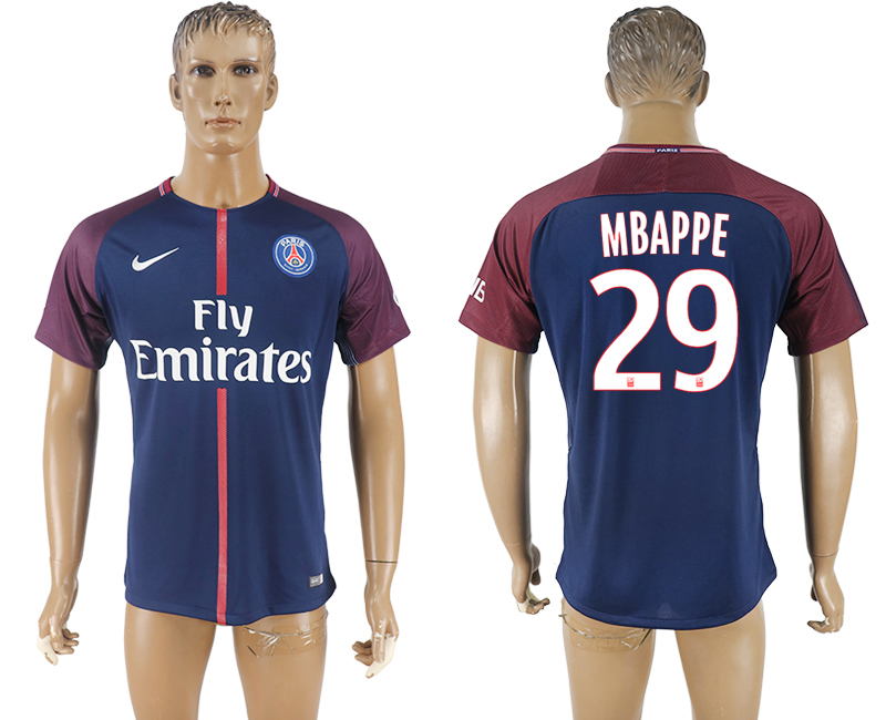 2018 PSG FOOTBALL JERSEYS MBAPPE #29 BLUE