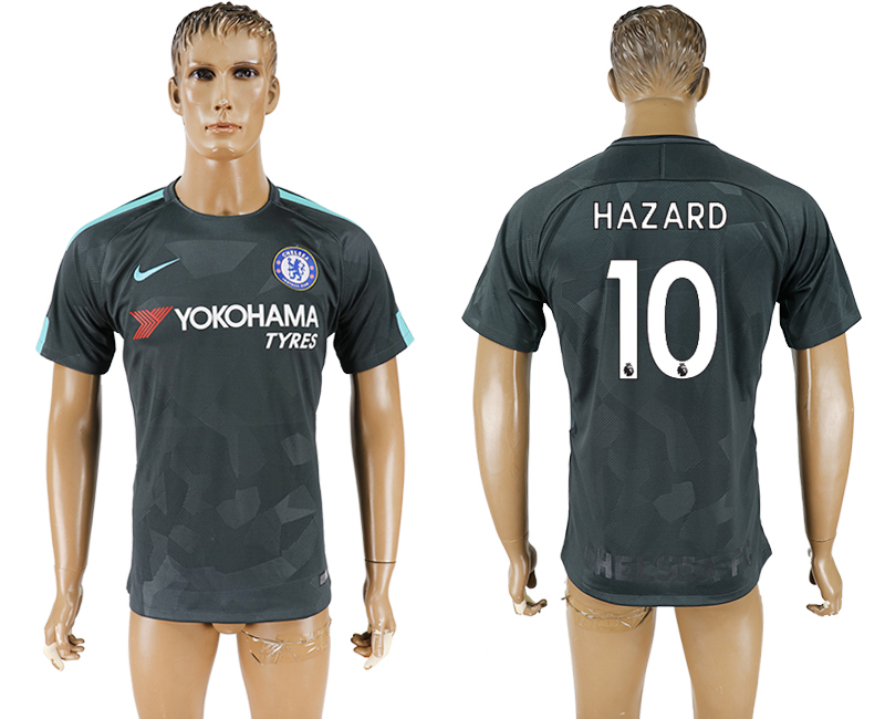 2017-2018 Chelsea Football Club HAZARD #10 football jersey black