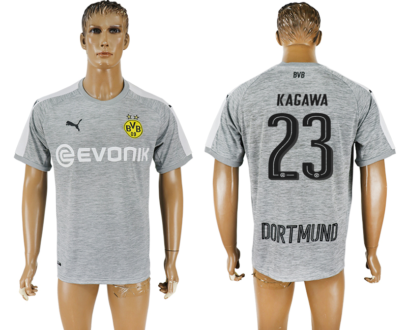 2018 Borussia Dortmund KAGAWA #23 FOOTBALL JERSEY GREY