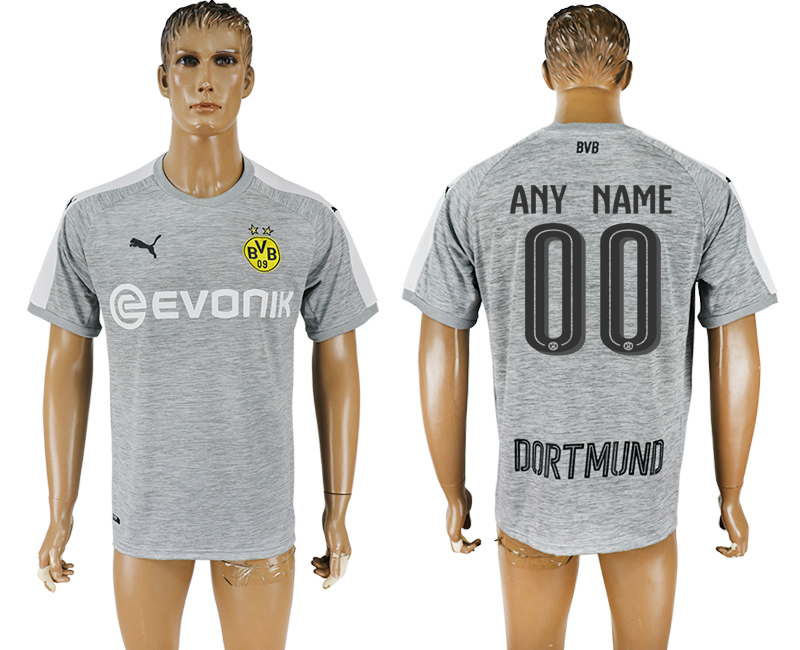 2018 Borussia Dortmund FOOTBALL JERSEY GREY