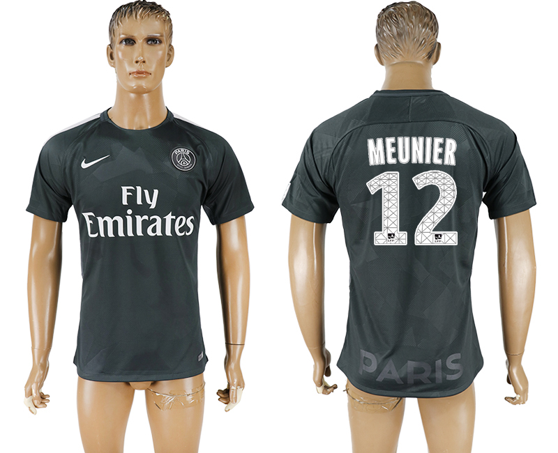 2018 PSG FOOTBALL JERSEYS MEUNIER #12 BLACK