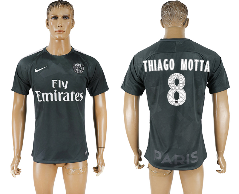 2018 PSG FOOTBALL JERSEYS THIAGO MOTTA #8 BLACK