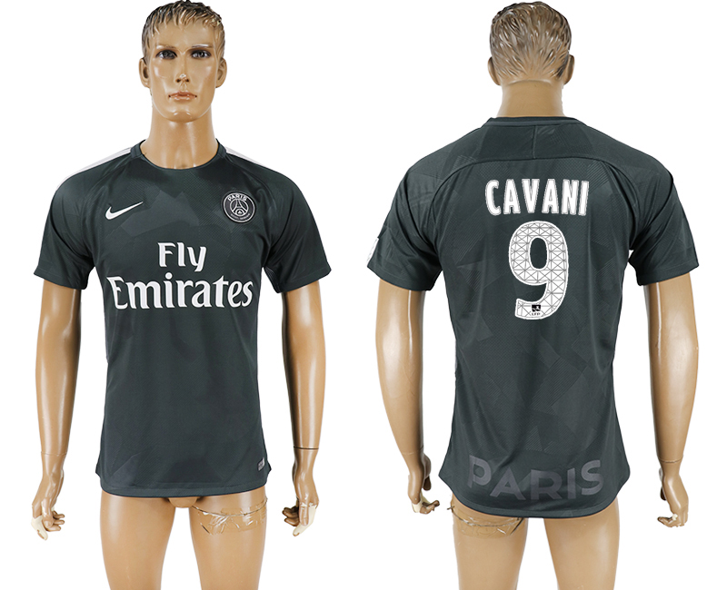 2018 PSG FOOTBALL JERSEYS CAVANI #9 BLACK