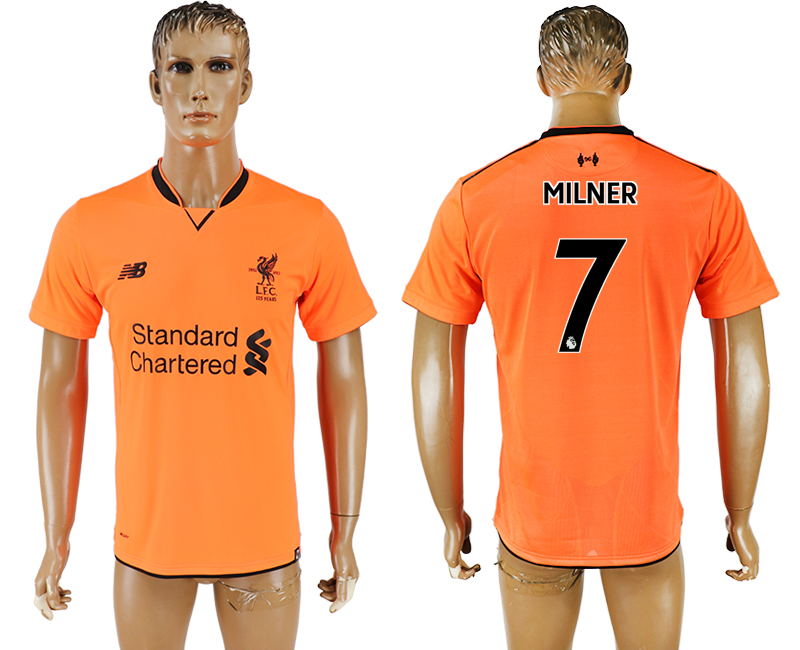 2017-2018 Liverpool MILNER #7 FOOTBALL JERSEY ORANGE