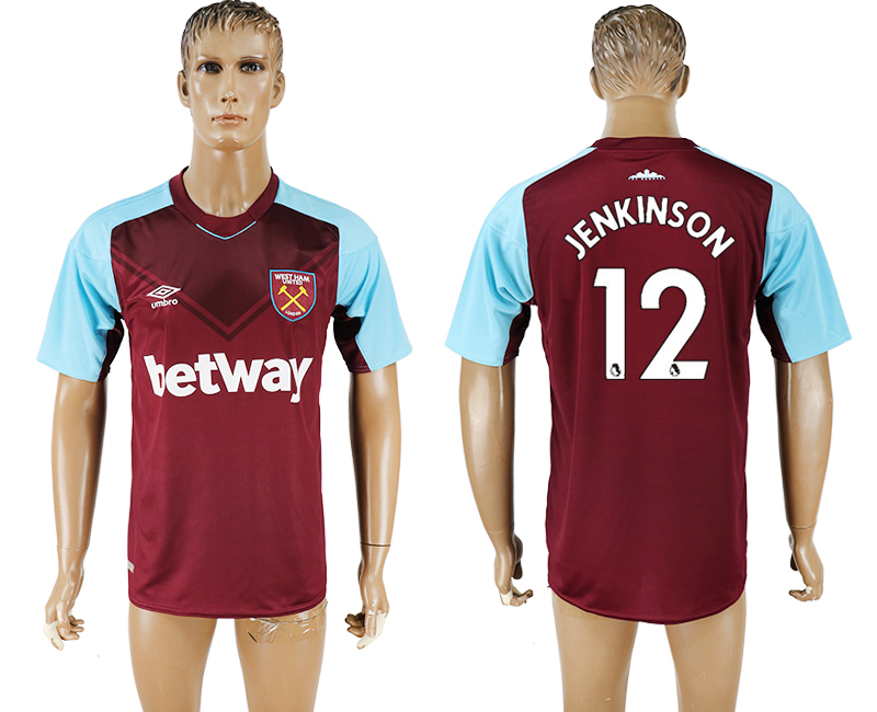 2017-2018 West Ham United Football Club JENKINSON #12 football j