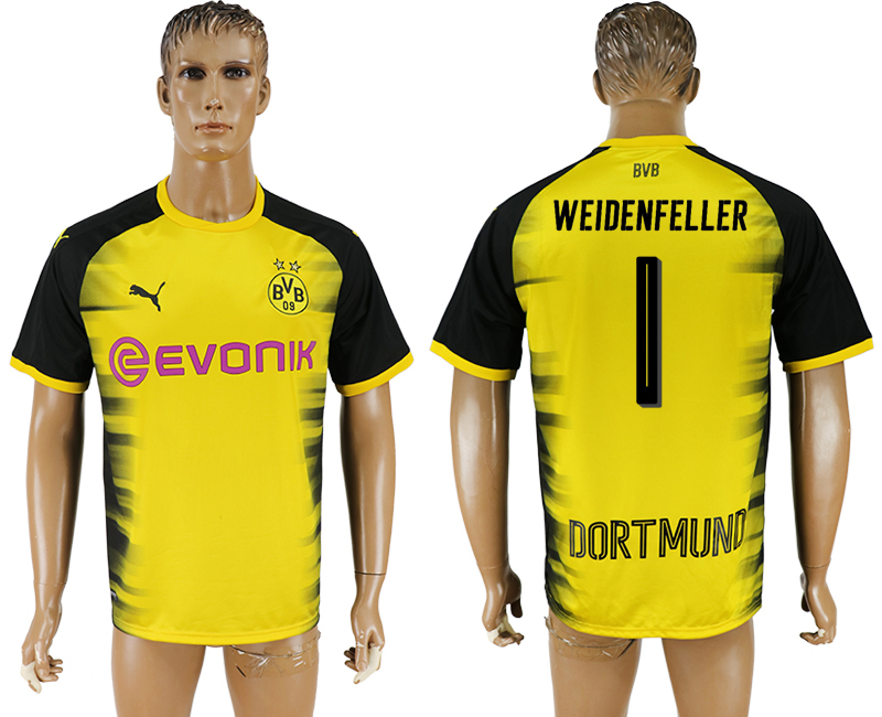 2018 Borussia Dortmund WEIDENFELLER #1 FOOTBALL JERSEY YELLOW