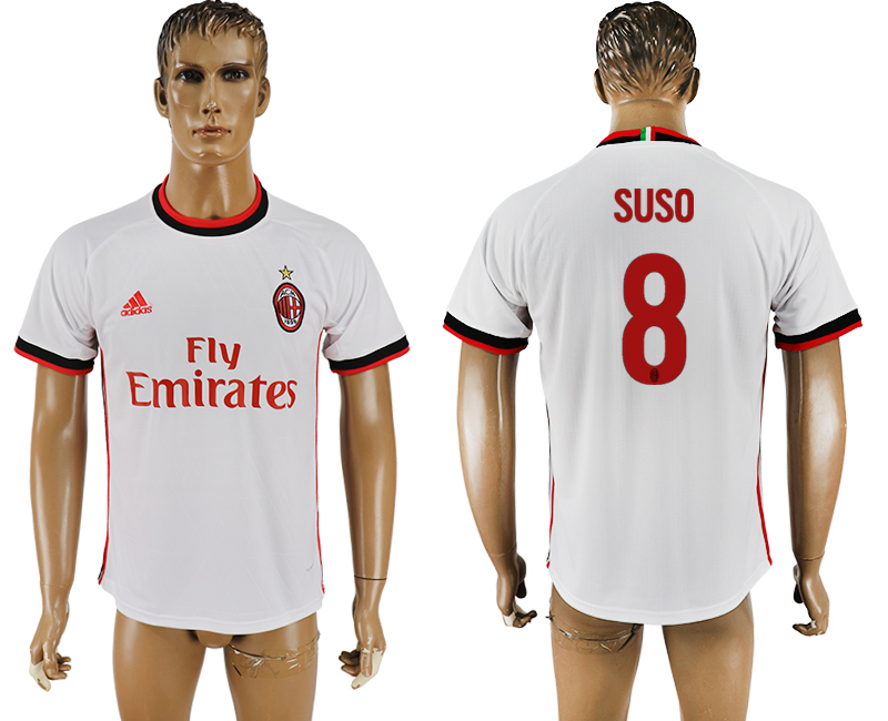 2017-18 football jersey  AC MILAN SUSO #8 WHITE