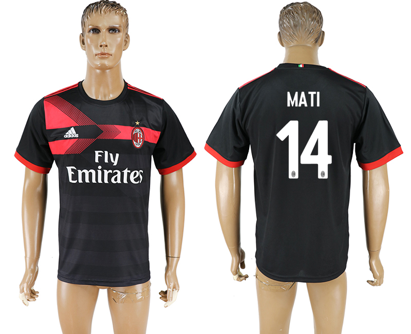 2017-18 football jersey  AC MILAN MATI #14