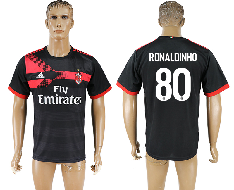 2017-18 football jersey AC MILAN RONALDINHO #80