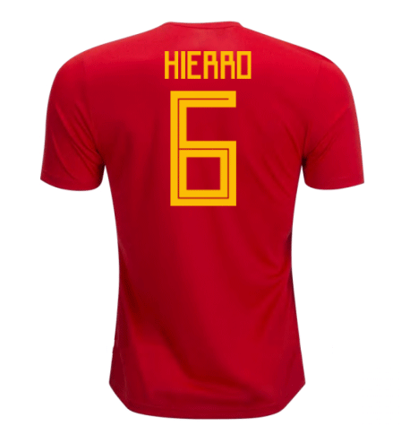 2018-19 Maillot Espagne domicile (hierro 6) Rouge