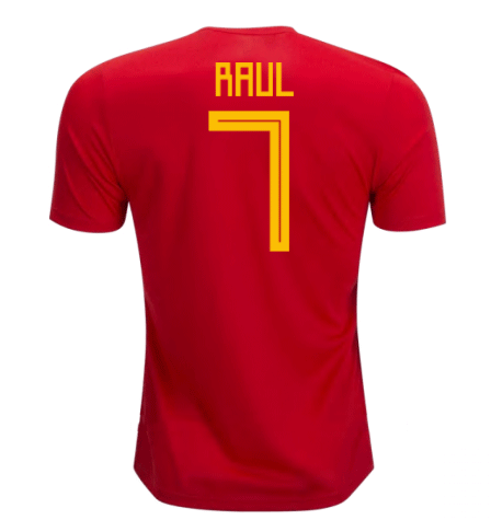 2018-19 Maillot Espagne domicile (raul 7) Rouge