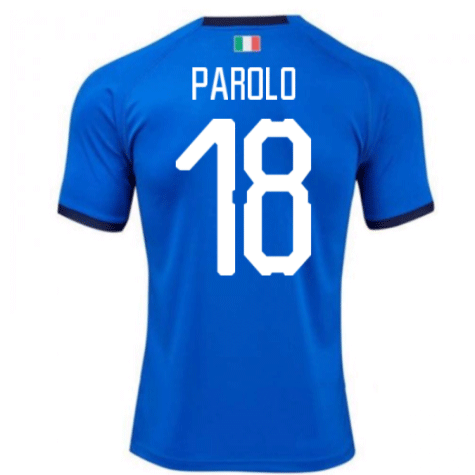 2018-19 Maillot Italie domicile (parolo 18) Bleu