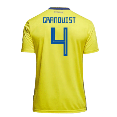 2018-19 Maillot Suede domicile (granqvist 4) Jaune