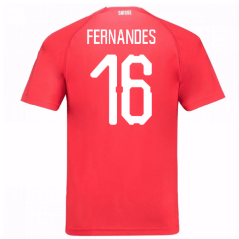 2018-19 Maillot Suisse domicile (fernandes 16) Rouge