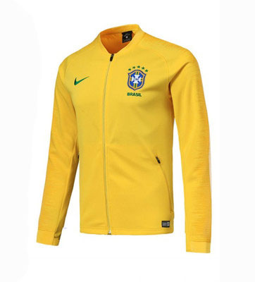 Veste Foot Bresil 2018-2019 Jaune