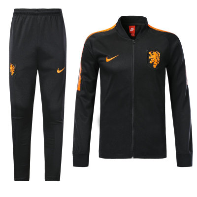 Veste Foot Pays Bas 2018-19 Noir Kit