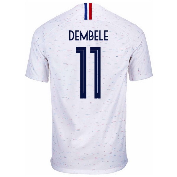 Maillot France Exterieur Dembele 2018 Blanc