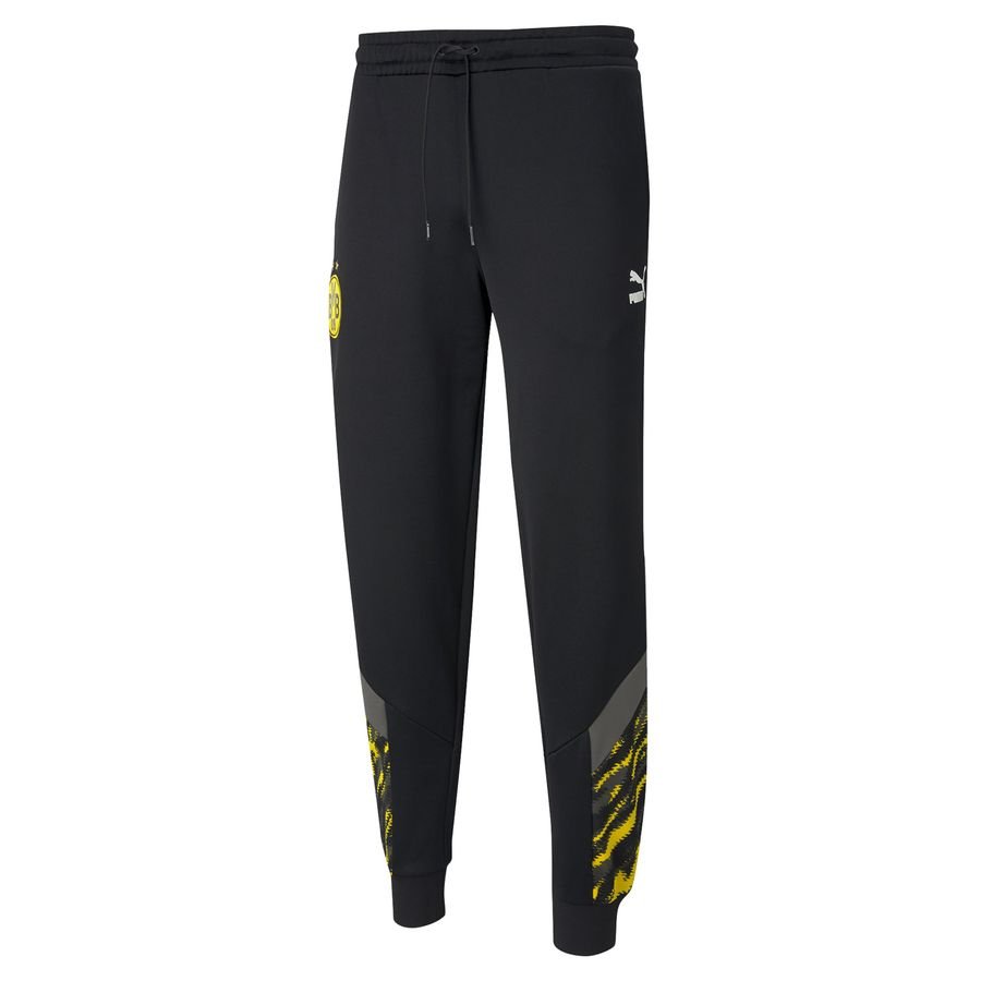 Dortmund Track Pants Iconic Graphic - Black/Cyber Yellow