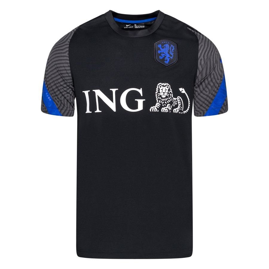 Holland Training T-Shirt Tracksuit Breathe Strike EURO 2020 - Black/Bright Blue