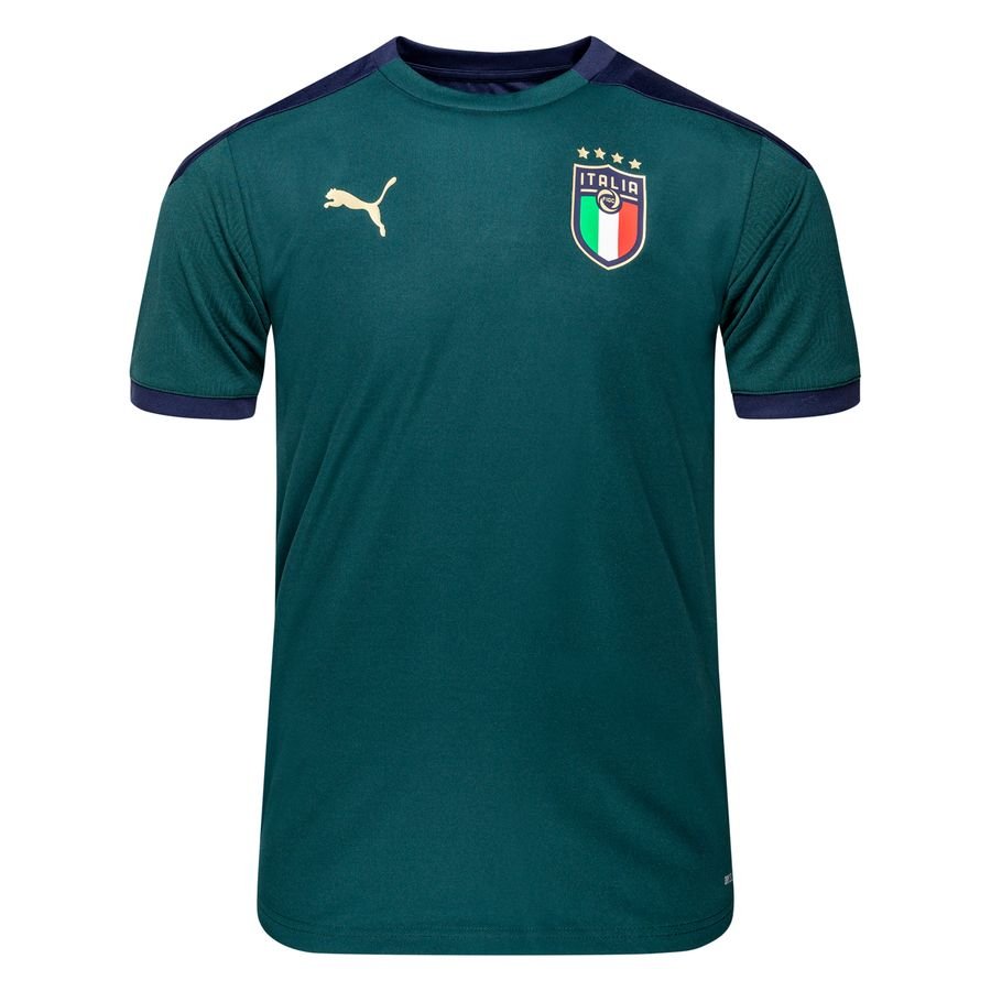 Italy Training T-Shirt Tracksuit EURO 2020 - Ponderosa Pine/Peacoat Kids