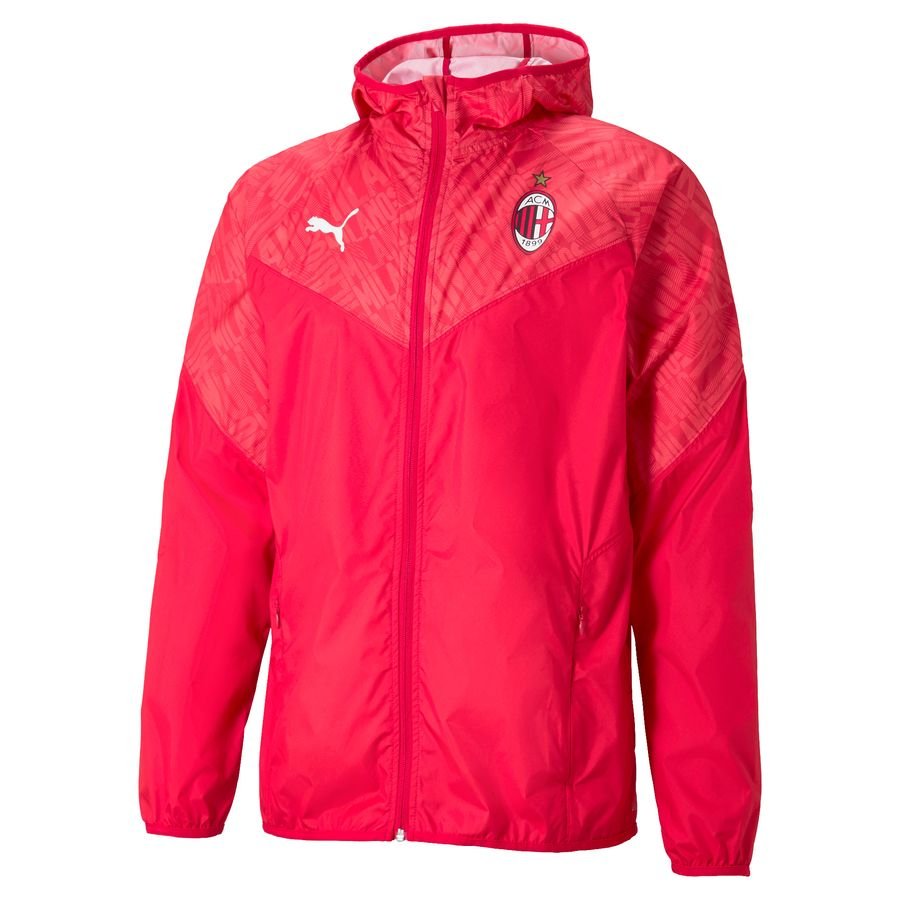 Milan Jacket Tracksuit Warm Up - Tango Red Black