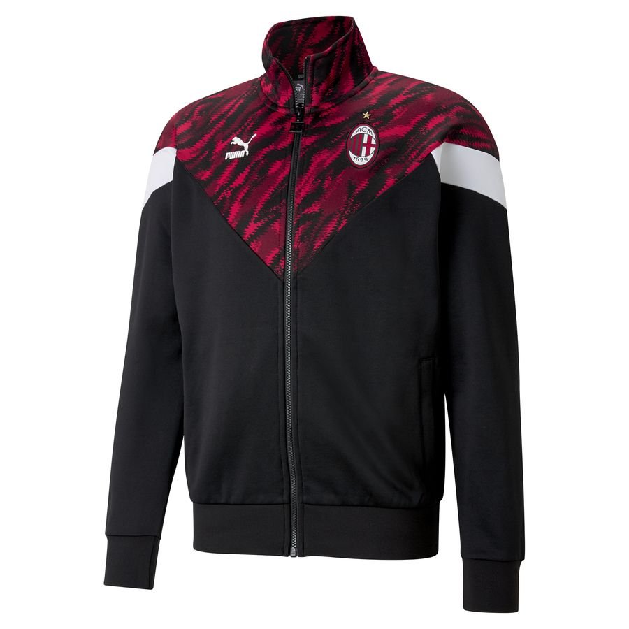 Milan Track Jacket Tracksuit Iconic Graphic - Tango Red Black