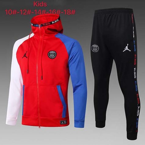 Enfant Veste A Capuche PSG 2020-21 red white Blue