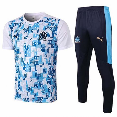 Maillot Survetement Marseille 2020-21 White blue