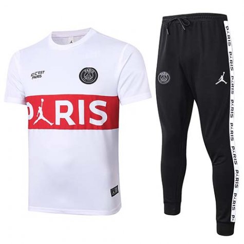 Maillot Survetement PSG 2020-21 White red