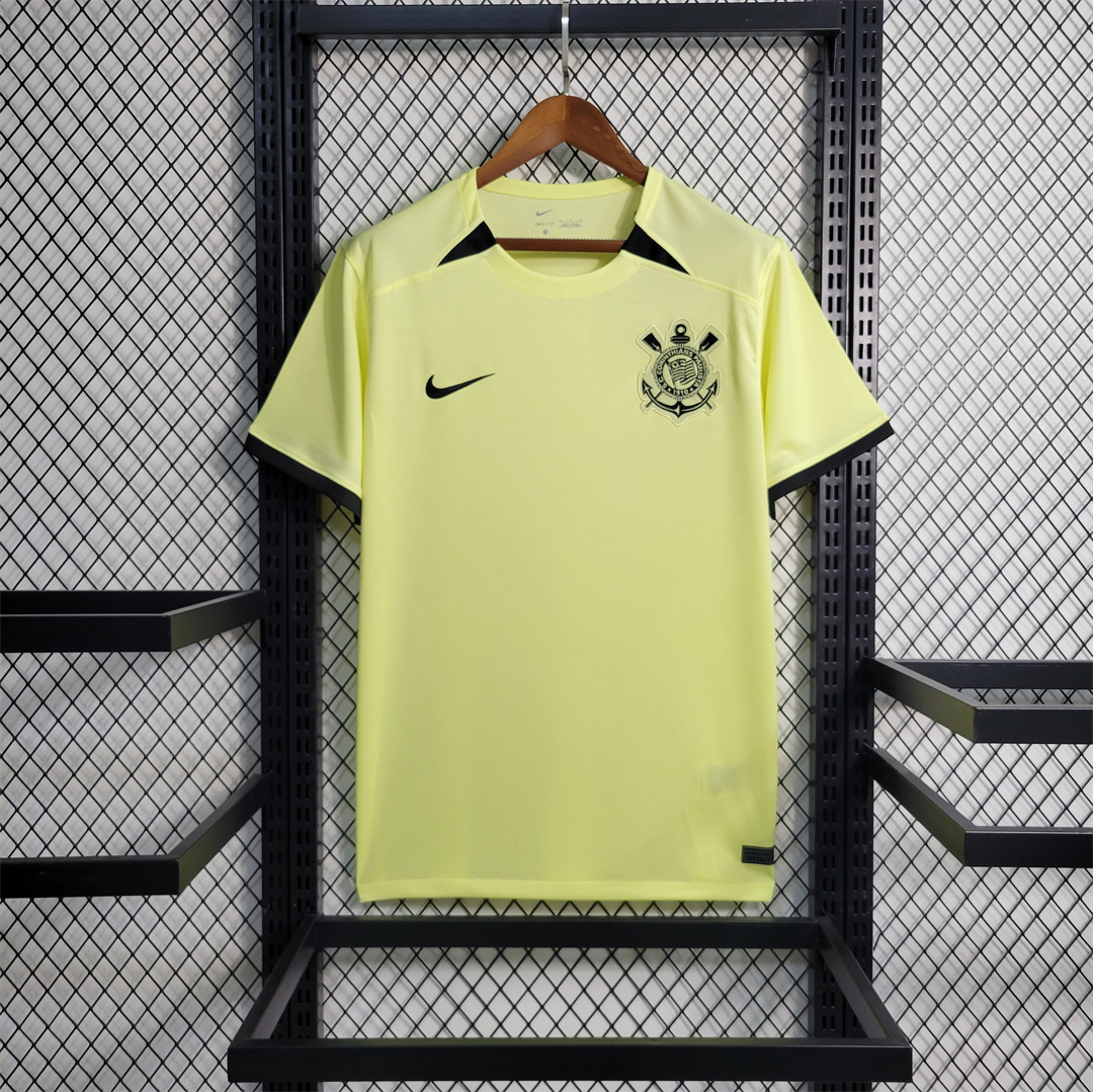 Corinthians Maillot Vetements de Entrainement Light Jaune 2023-2024