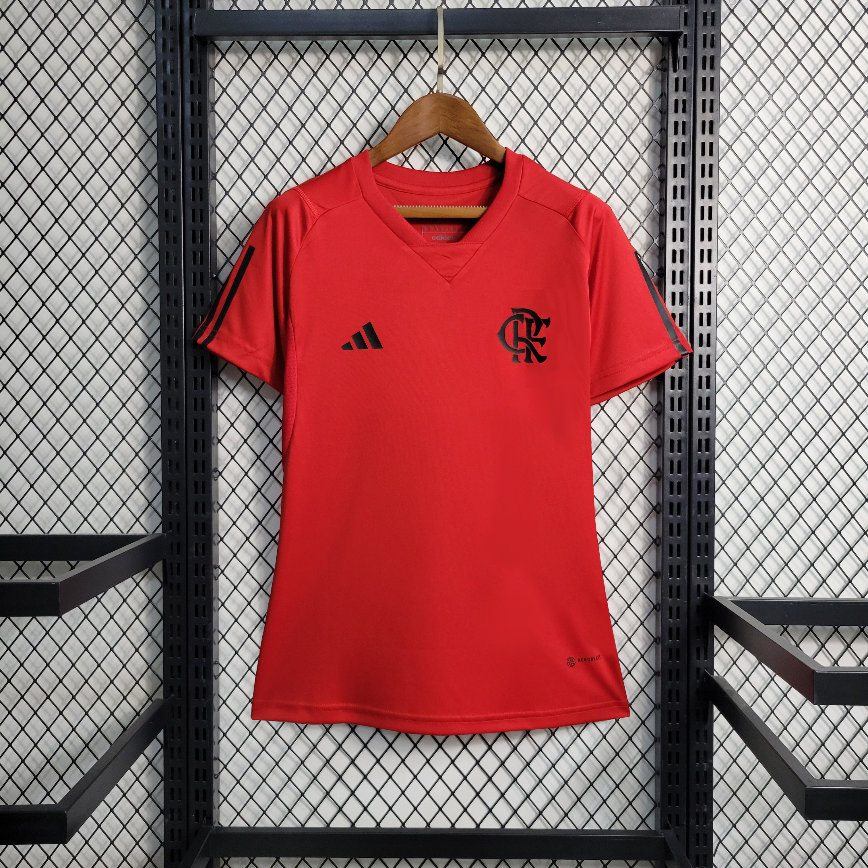 Femme Flamengo Rouge Maillot Vetements de Entrainement 2023-2024