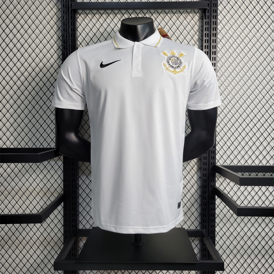 Polo Corinthians Blanc 2023-2024