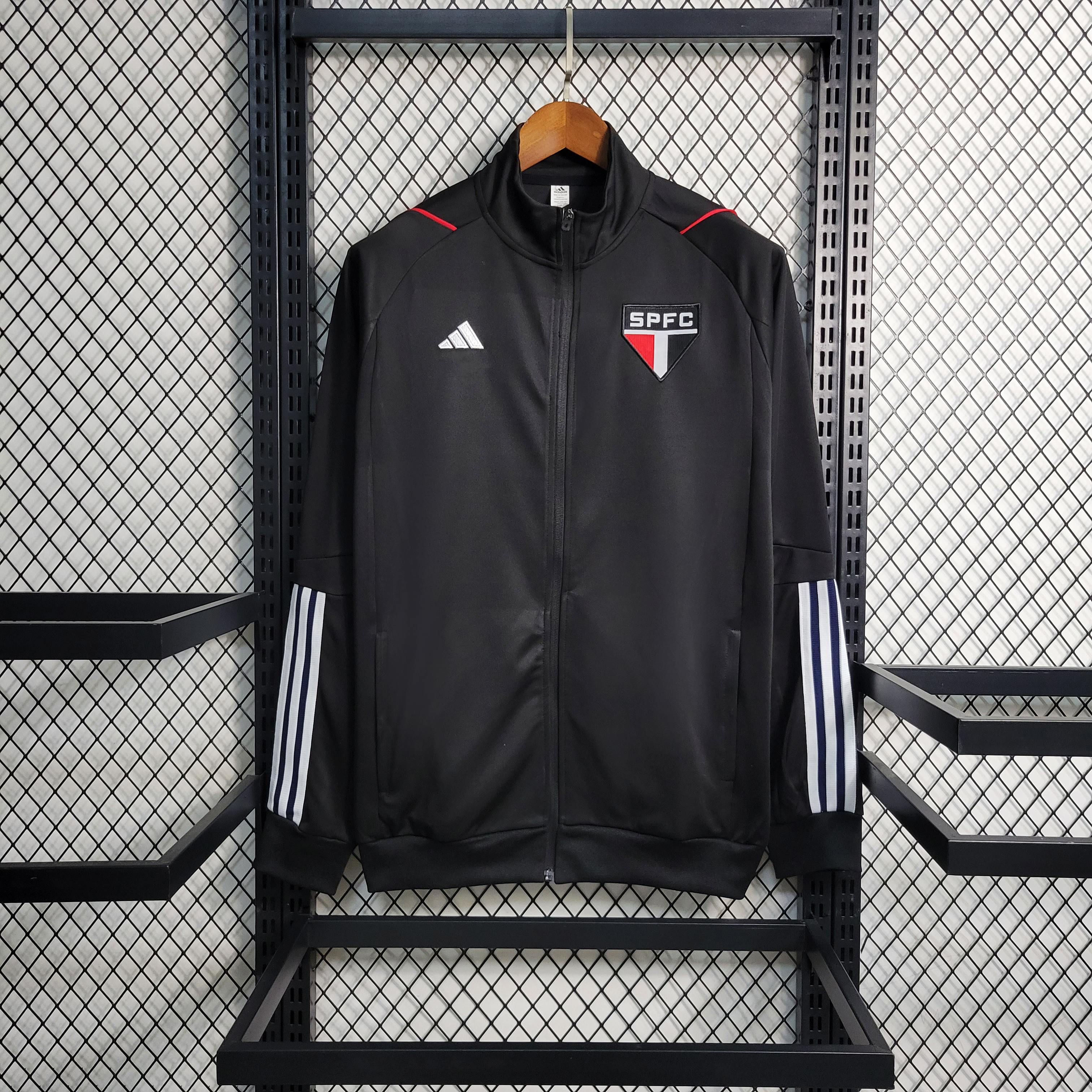 Sao Paulo Ensemble Vetements de Entrainement Veste Noir 2023-2024