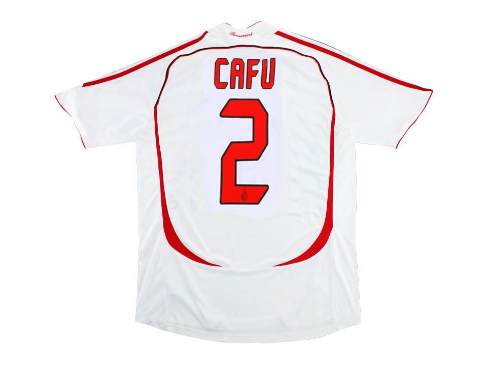 Ac Milan 2006 2007 Cafu 2 Final Away Football Shirt Soccer Jersey