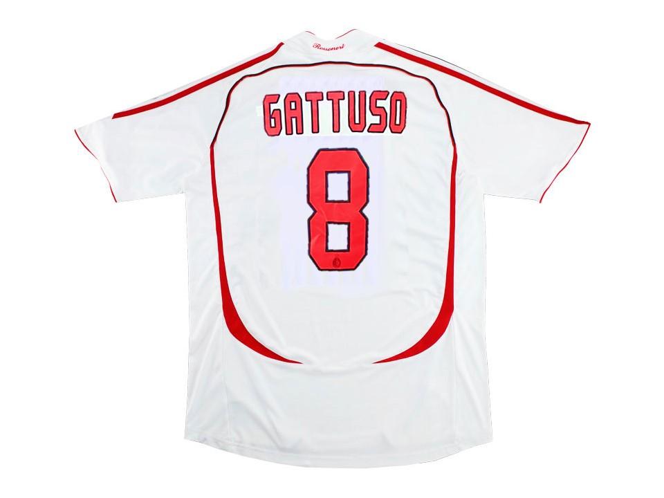 Ac Milan 2006 2007 Gattuso 8 Final Away Football Shirt Soccer Jersey