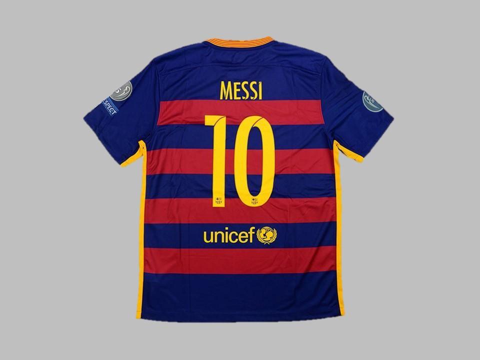Barcelona 2015 2016 Messi 10 Home Shirt