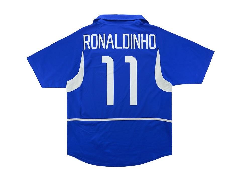 Brazil Brasil 2002 Ronaldinho 11 Away Jersey